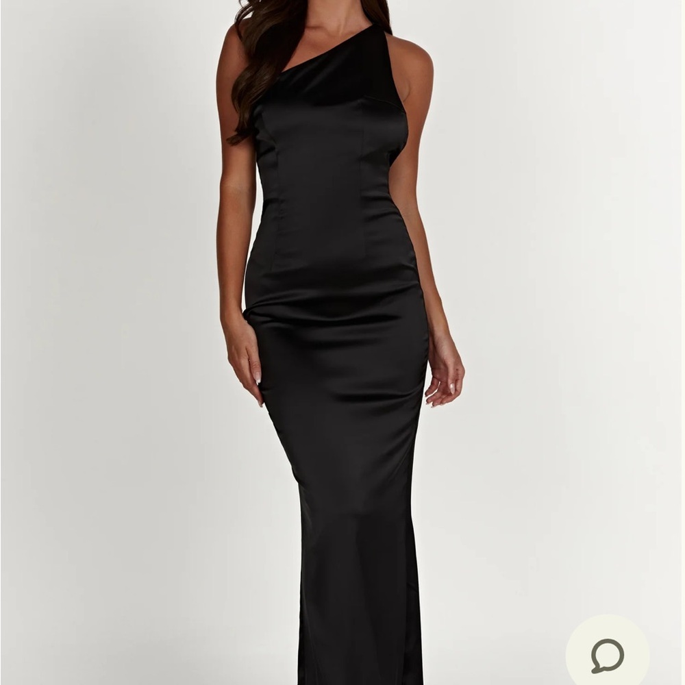 Meshki Harper Black One-Shoulder Dress
